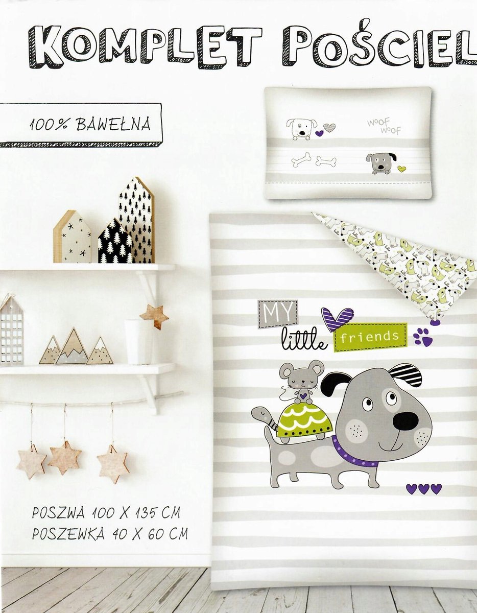 Babynest 100% Katoen 100x135cm, 40x60cm - 2 delen