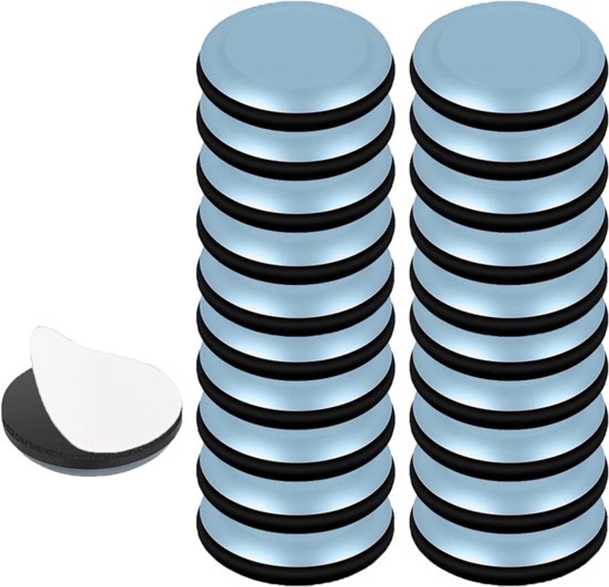 Set van 20 Teflon Meubelglijders voor Zware Voorwerpen - Zelfklevende Glijders voor Stoelen en Meubels, Ideaal voor Vloeren en Gemakkelijk Verplaatsen (Vierkant, 20x20mm)