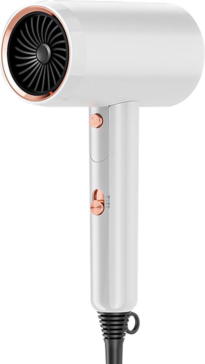 Föhn met Diffuser - Zwart - Inklapbaar en Lichtgewicht - 2000 W Reisföhn voor Gezond Haar