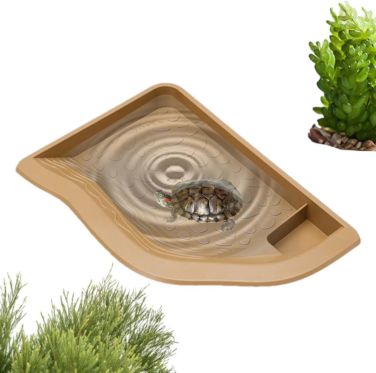 Reptielen Waterschaal - Bad Terrarium - Huisdier Verzorging - Anti-Kantel Ontwerp - 24.2 x 16.5 cm - Niet gespecificeerd