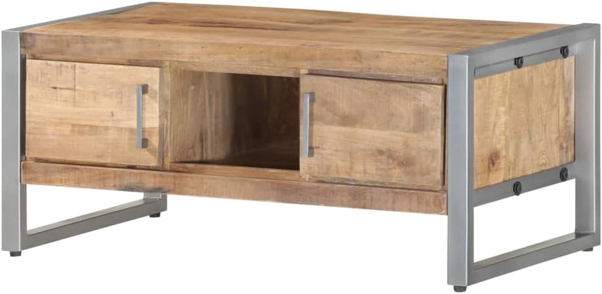 Salontafel - Koffietafel - Woonkamer Inrichten - Handgemaakt Uniek - 95x50x40 cm - Grijs