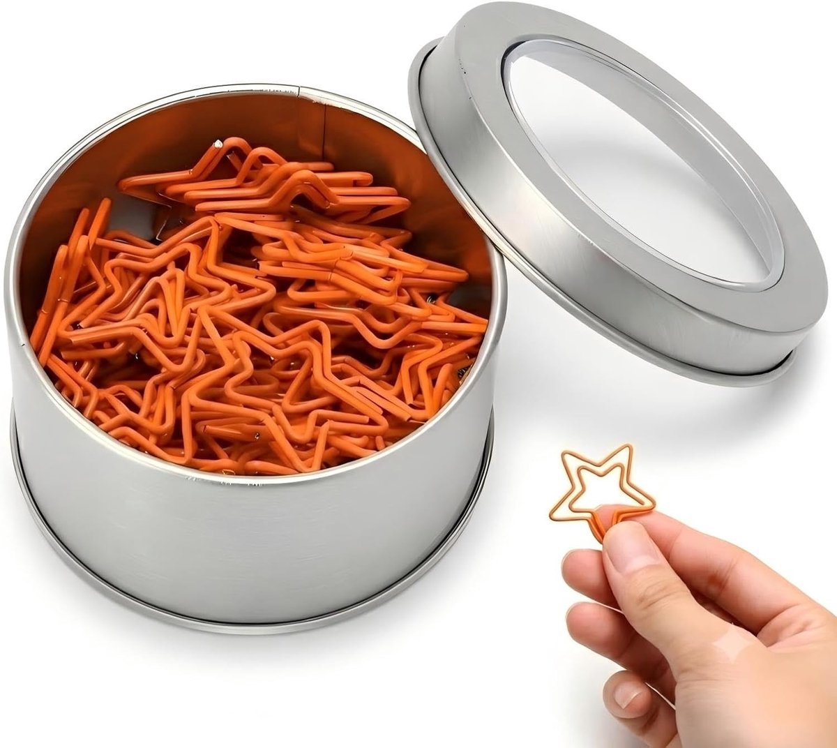 Mini Schattige Paper Clips - 50 Stuks Stervormige Metalen Klemmen voor Kantoor, School en Thuisgebruik