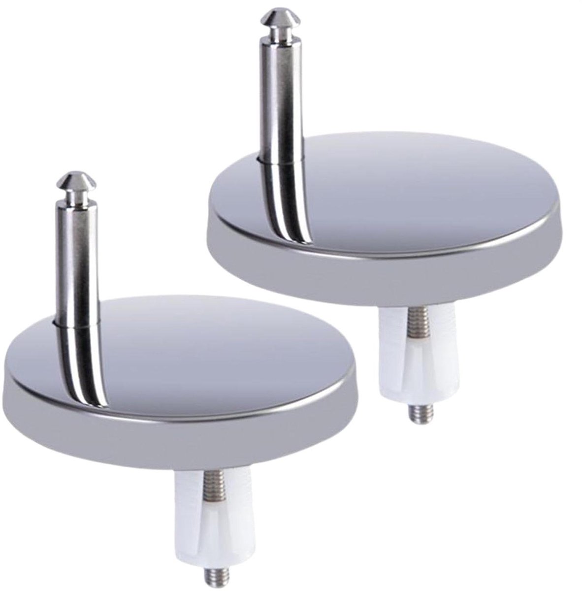 Toiletbril Bevestigingsset - Vervangbevestigingen Toilet - Badkamer Reparatie - Verzonken Gaten - 2 Stuks - Wit