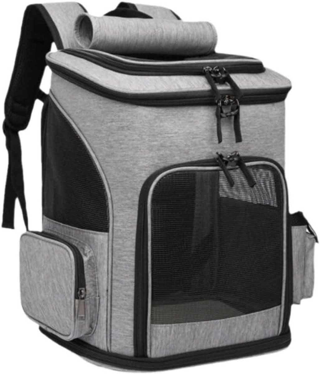 Transportbox Huisdieren - Draagtas Rugzak - Reizen met Huisdieren - Stabiele Structuur - 33x40x26cm - A