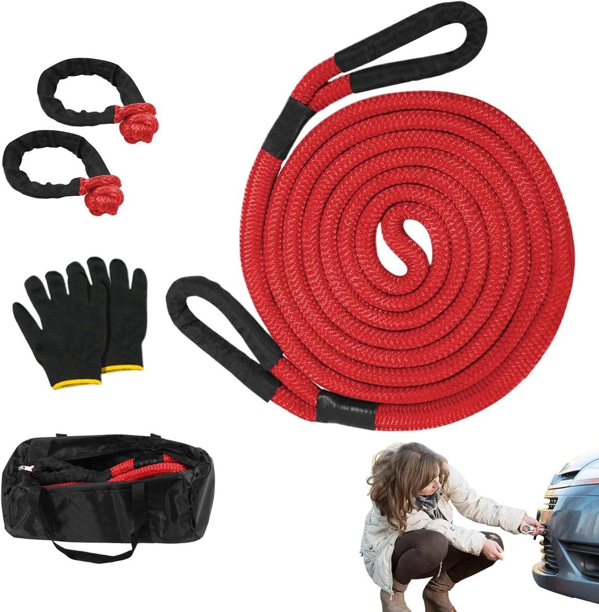 Sleepkabel Auto - Trekband Wagen - Voertuig Redding - Geïntegreerde Coating - 600 cm - Niet gespecificeerd