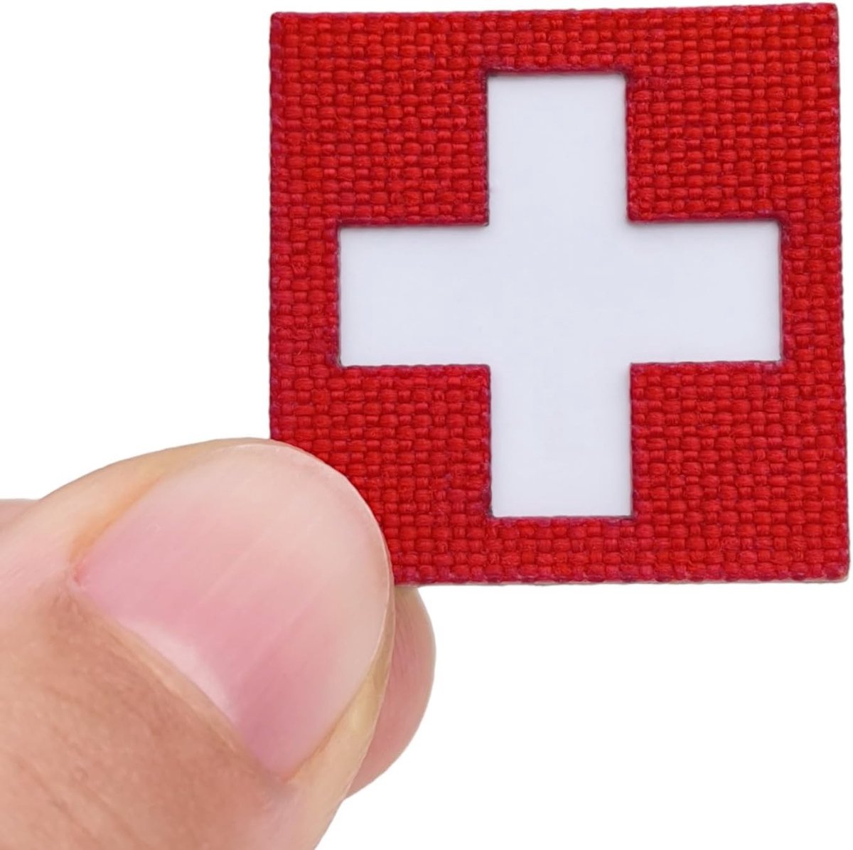 Tactical tourniquet - Rood Wit - 2,5 x 2,5 cm - Mini Medische Kruis Patch met Klittenband - Voor Eerste Hulp