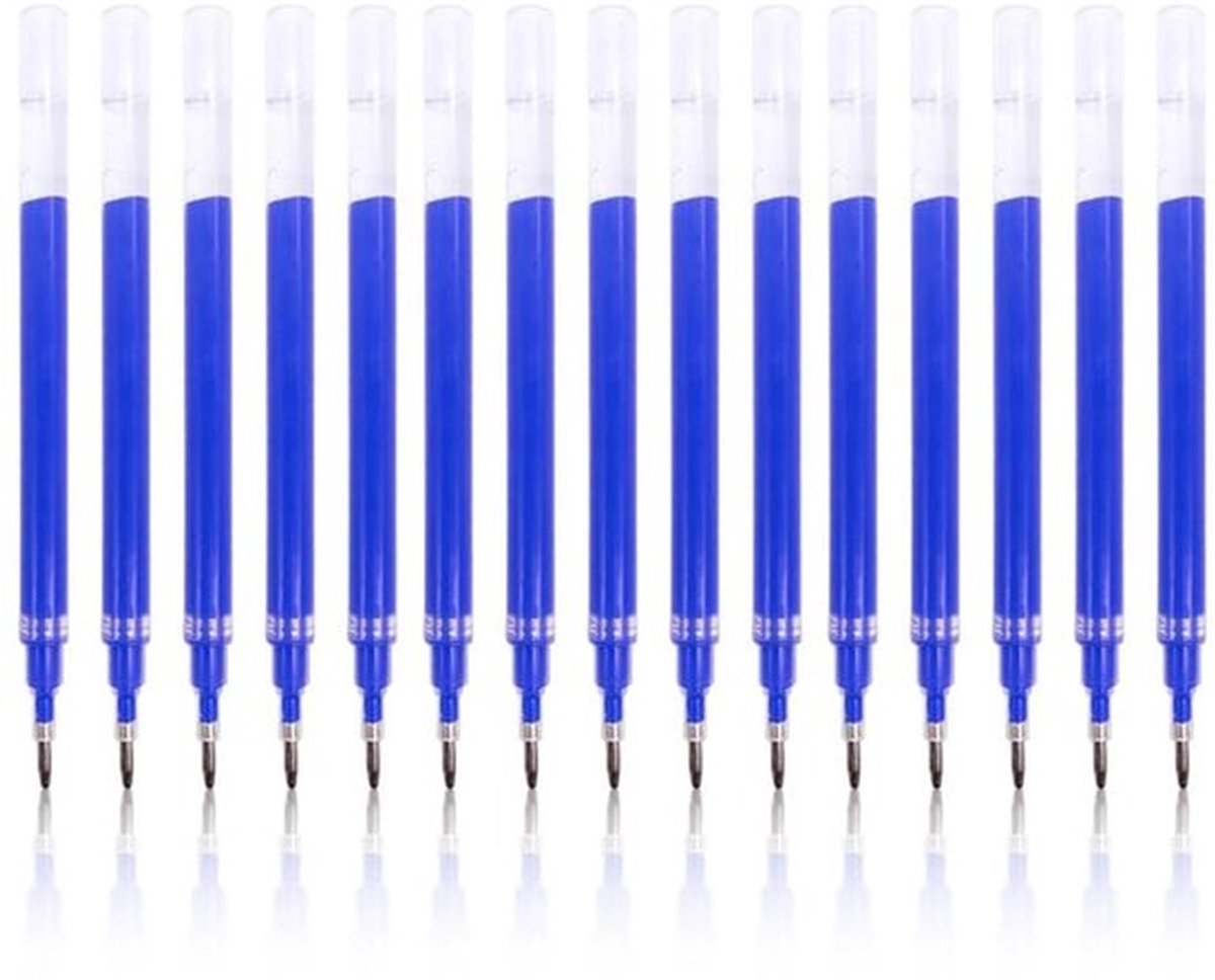 Navullingen 15 Stuks - Uitwisbare/Verwisselbare - Blauwe Wrijvingsvullingen - Soepel Schrijven - Snelle Thermische Tint - Nauwkeurig en Streepvrij - Schrijfpennen