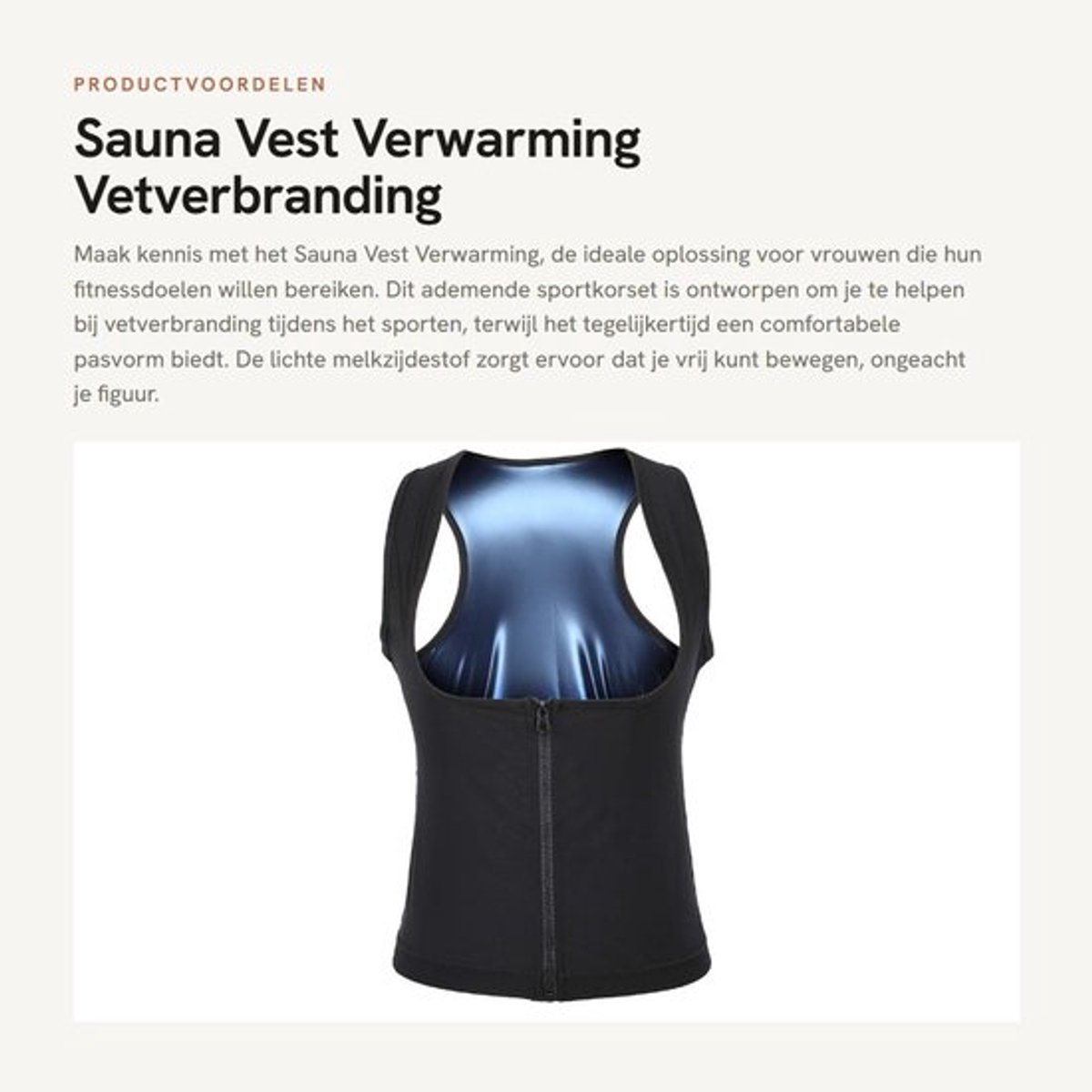 Sauna Vest Verwarming - Zweetshirt Heren - Vetverbranding - Ademend - Flexibele Stof - Lichtgewicht - Comfortabele Pasvorm