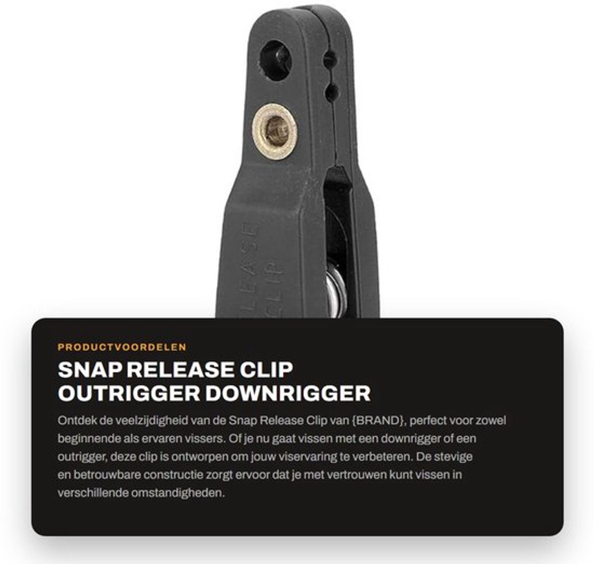 Snap Release Clip - Outrigger Downrigger - Ideaal voor vissers - Zwart - Kite Downriggers - Voor optimale viservaring - Geschikt voor ver...