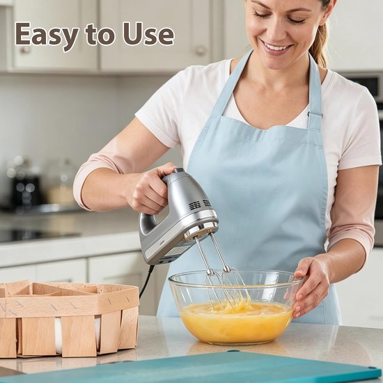 Reservegarde Mixer - Mixeraccessoires Keuken - Mengen en Kloppen - Roestvrijstalen Constructie - 2 stuks - Zilver — afbeelding 4