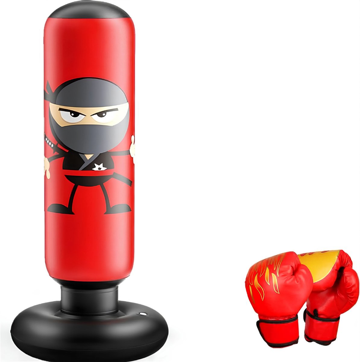 Ploutos® Bokspaal - 165 cm - Staande Bokszak - Boxzak - Rood - 17cm x 17cm x 24cm