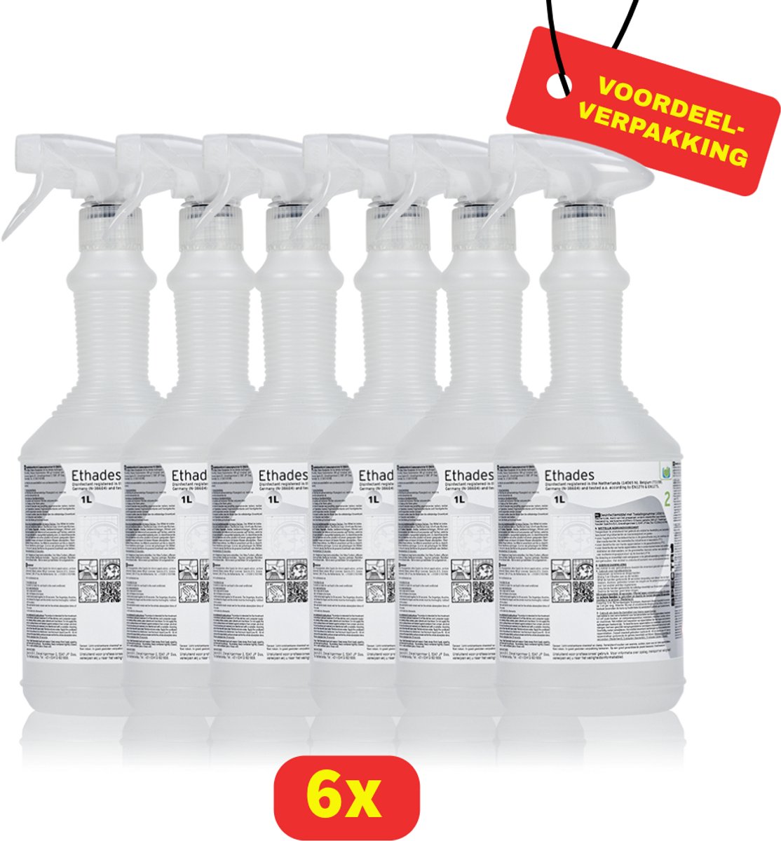 Desinfectiemiddel Ethades - 6 x 1000ml - Voordeelverpakking