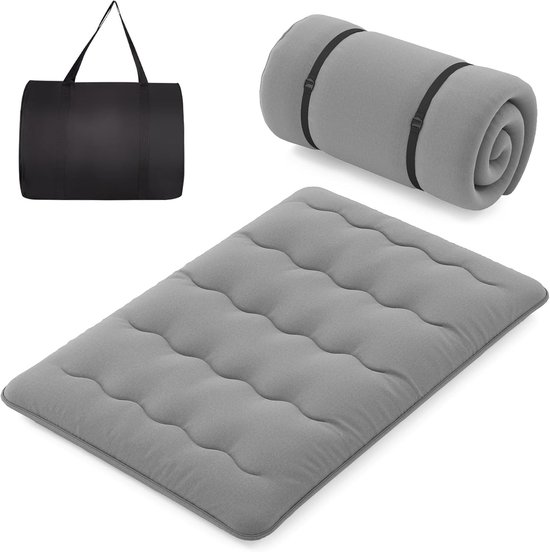 Matras - Japanse futon - Comfortabel slapen - Afneembare hoes - 140x200 cm - Zwart — afbeelding 5
