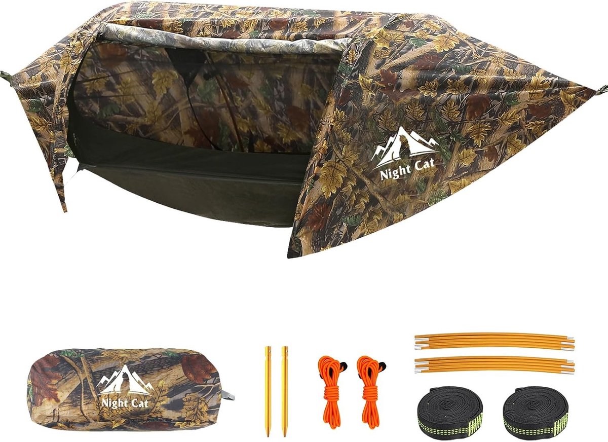 Klamboe 2 persoons - Hangmat Tent - Groen - Nylon en Waterdicht Oxford Doek - Voor Kamperen en Buitengebruik