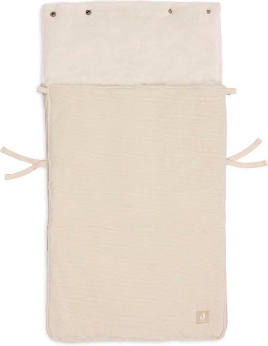 Voetenzak Baby - Babyzak Wafelstructuur - Warm Blijven Onderweg - 3- en 5-punts Gordel Openingen - Groep 0+ - Zandkleur — afbeelding 3