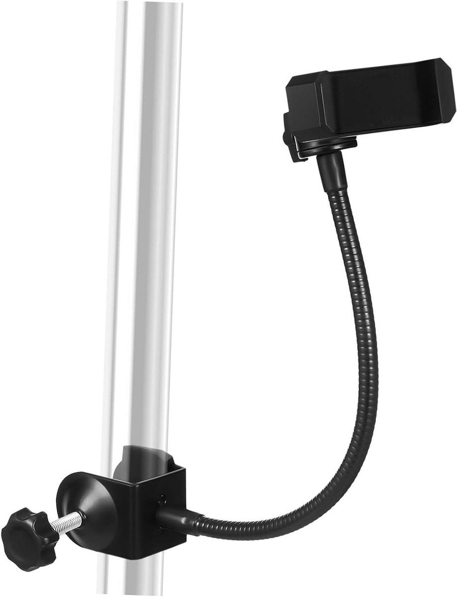 Telefoonhouder Microfoonstandaard - Tablet Houder - Video Opnemen - 360 Graden Flexibel - 30 cm - Zwart
