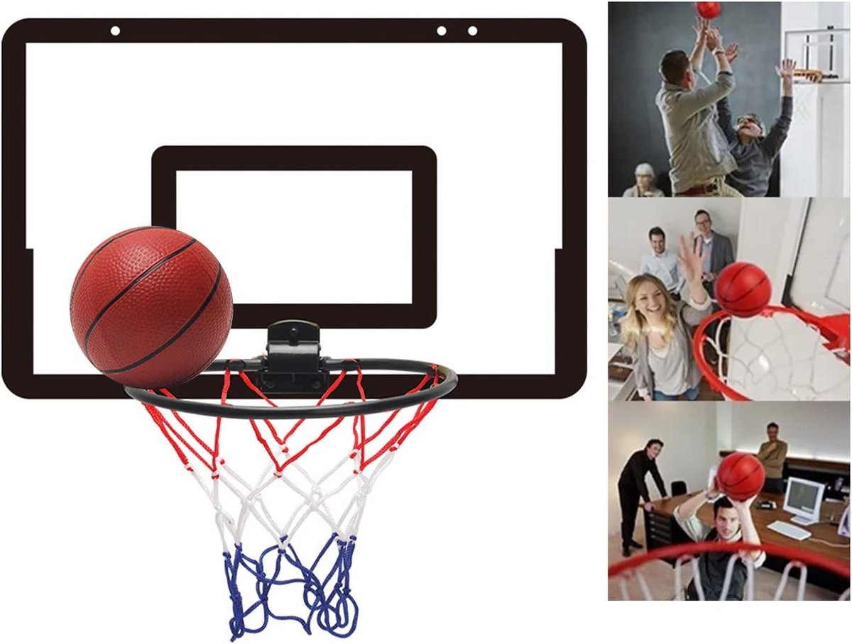 Mini basketbalring - Indoor basketbal basketbalset - Sport beoefenen - Opvouwbaar en ruimtebesparend - 43 x 30 x 5 cm