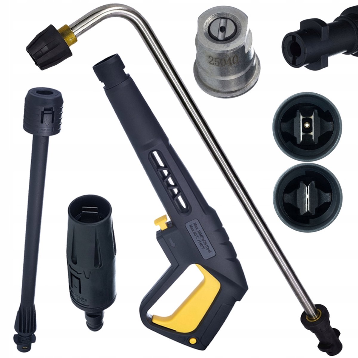 Rosfix Spuitpistool Vervanging Set - Vario Hogedruklans 800 Mm Hoek - M18, 160 Bar - Geschikt voor Kärcher
