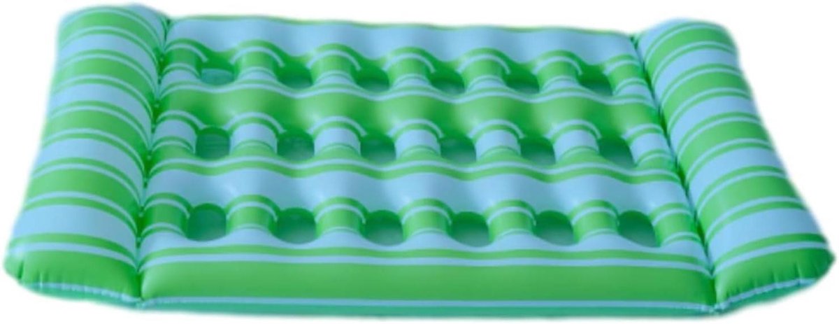 Opblaasbare hangmat - Waterstoel ligstoel - Zwemmen ontspannen - Lekbestendig materiaal - 134x70cm - Groen
