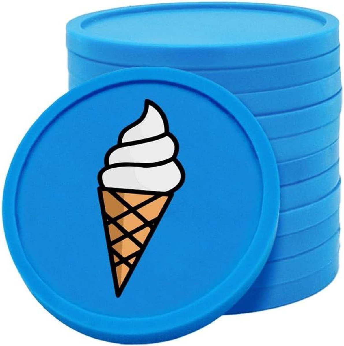 Consumptie Munten - Plastic Tokens - Betaalmethode Evenementen - Eenzijdig Bedrukt - Diameter 29 mm - Blauw