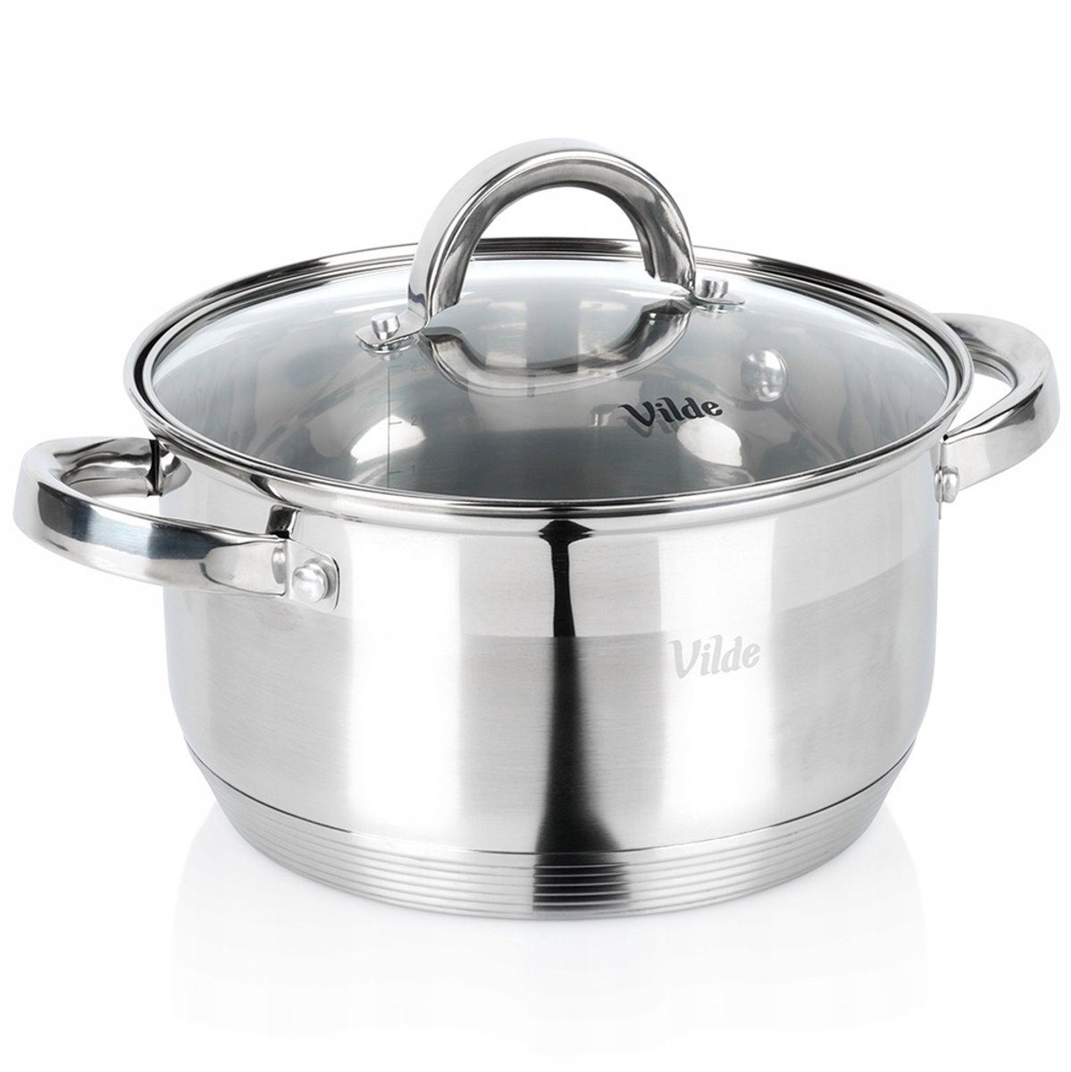 RVS Pan 3.4L 20cm met Glazen Deksel - Geschikt voor Inductie