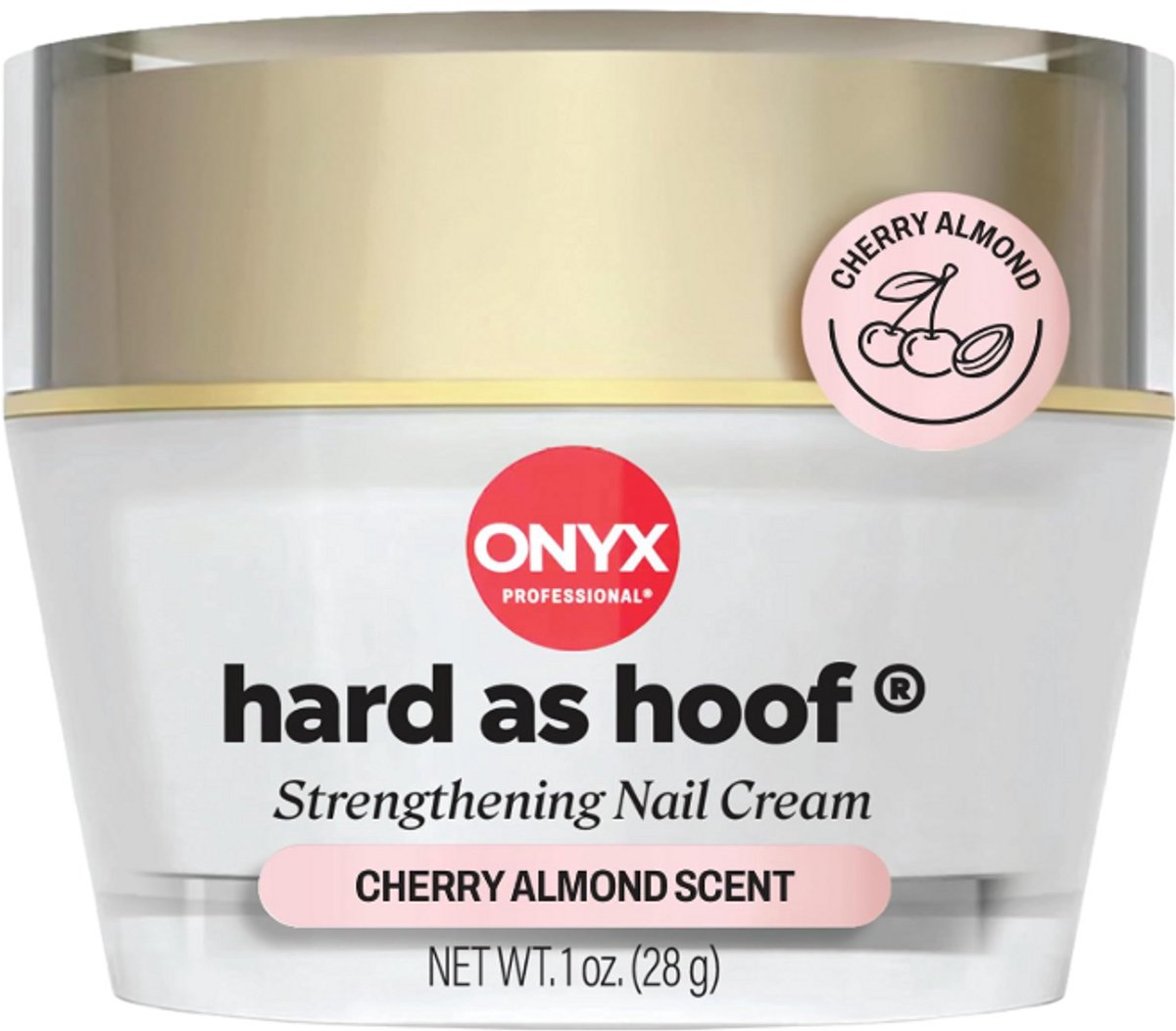 Onyx Professional Hard as Hoof Nagelversterkende Crème (Cherry Almond) – Nagel & Nagelriem Verzorging – Tegen Splijten, Breken & Scheuren