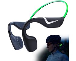 Bone conduction headphone - Groen - Open Ear Bluetooth Sporthoofdtelefoon - Waterdicht en Lichtgewicht - Voor Hardlopen en Fietsen