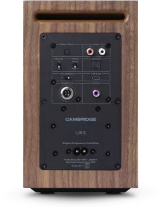 Cambridge Audio L/R S Actieve Boekenplankspeaker - Walnoot (Paar) — afbeelding 4