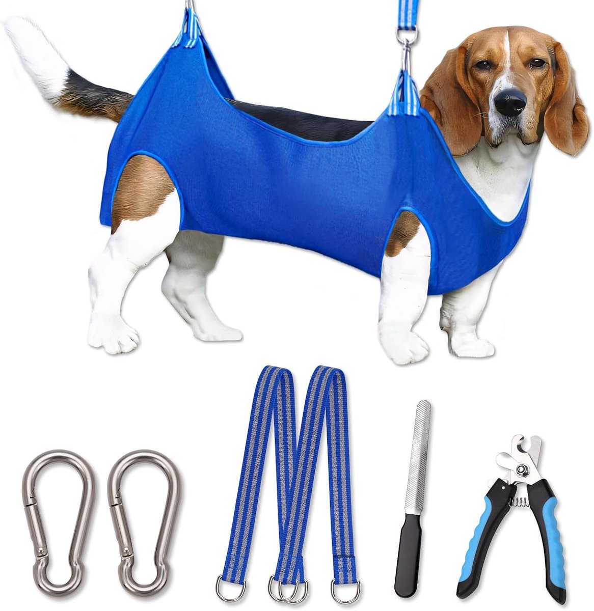 Hondentrimhangmat - Blauw - L - Ademend en Stevig - Voor Hondenverzorging