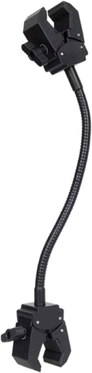 Zwanenhals Houder - Flexibele Arm Mic Stand - Apparatuur Bevestigen - Dubbele Klem - 35 cm - Zwart
