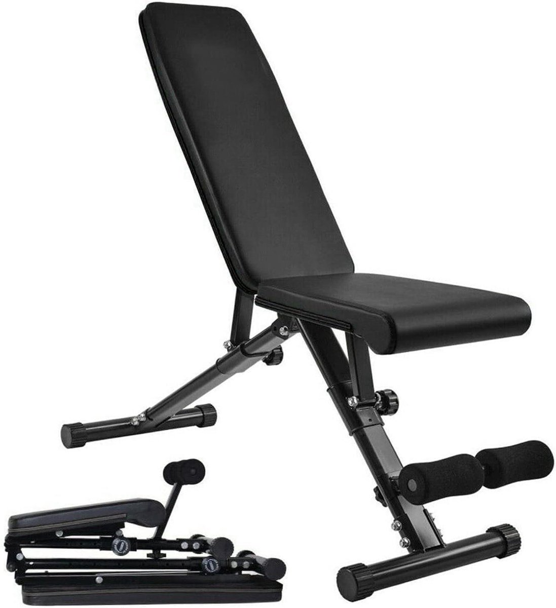 Trainingsbank - Fitness Bank - Kracht Training - Hoge Gewichtscapaciteit - 109 cm Hoog - Oranje
