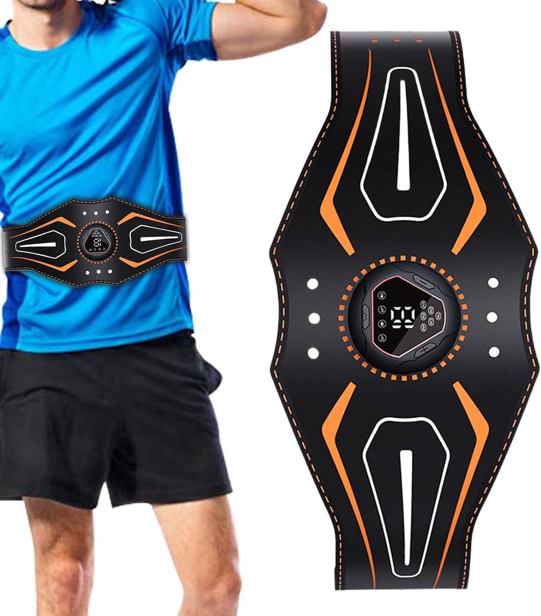 Buikspieren Trainer - Fitnessapparaat - Thuis Trainen - Digitale Display - 118x14x2cm - Zwart