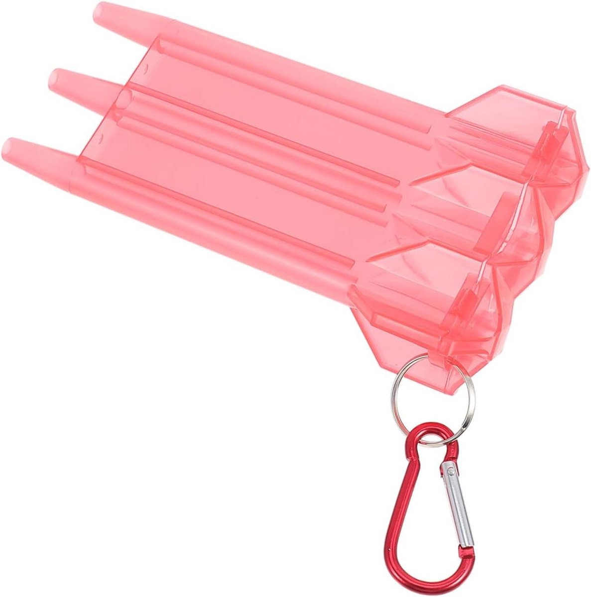 Dart Opbergdoos - Dartkoffer Houders - Darts Beschermen - Verstevigde Transparante Hoes - 8.5X15.5CM - Rood