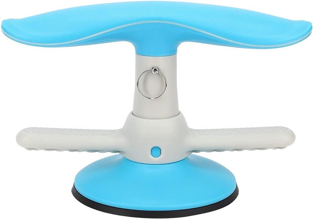 Zitbeugel Buiktrainer - Sit-up Steun - Thuisfitness - Sterke Zuignap - 24 cm steunstang - Blauw