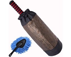 Auto Wassen Borstel - Stof Borstel - Auto Reinigen - Telescopisch Handvat - 64-78 cm - Zwart