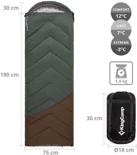 Dekenslaapzak Radar 250 zomerslaapzak - XL Lang -3 °C Licht 1,4 kg — afbeelding 3