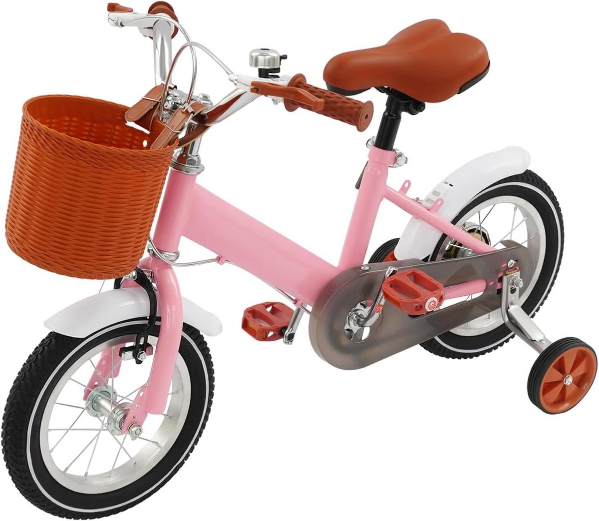 Kinderfiets Loopfiets met trappers Leren fietsen Groeit mee met kind 12 inch Roze
