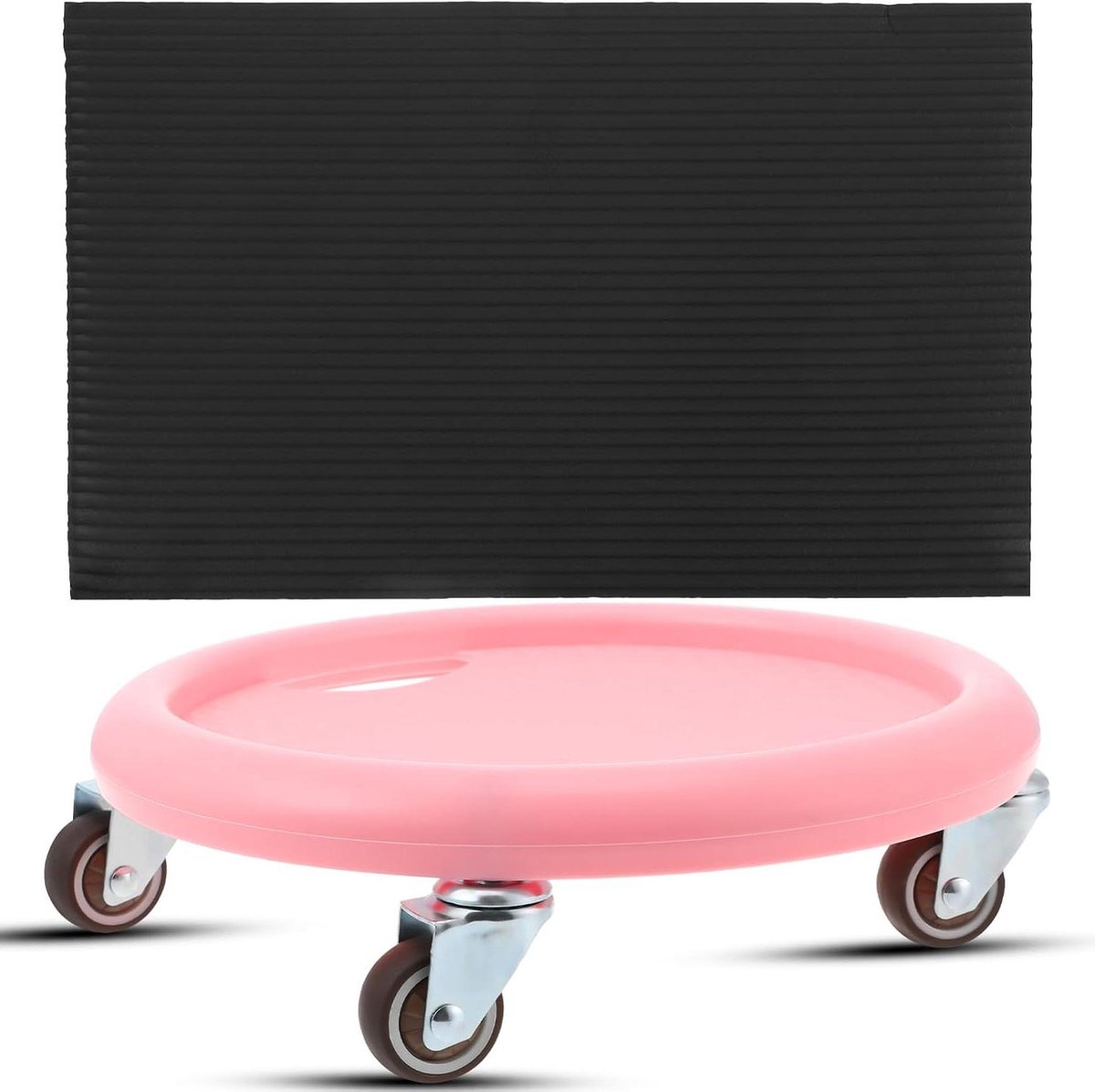 Buikspierroller Wiel - Ab Roller - Core Training - Stille Werking - 40 x 24 cm - Multicolor