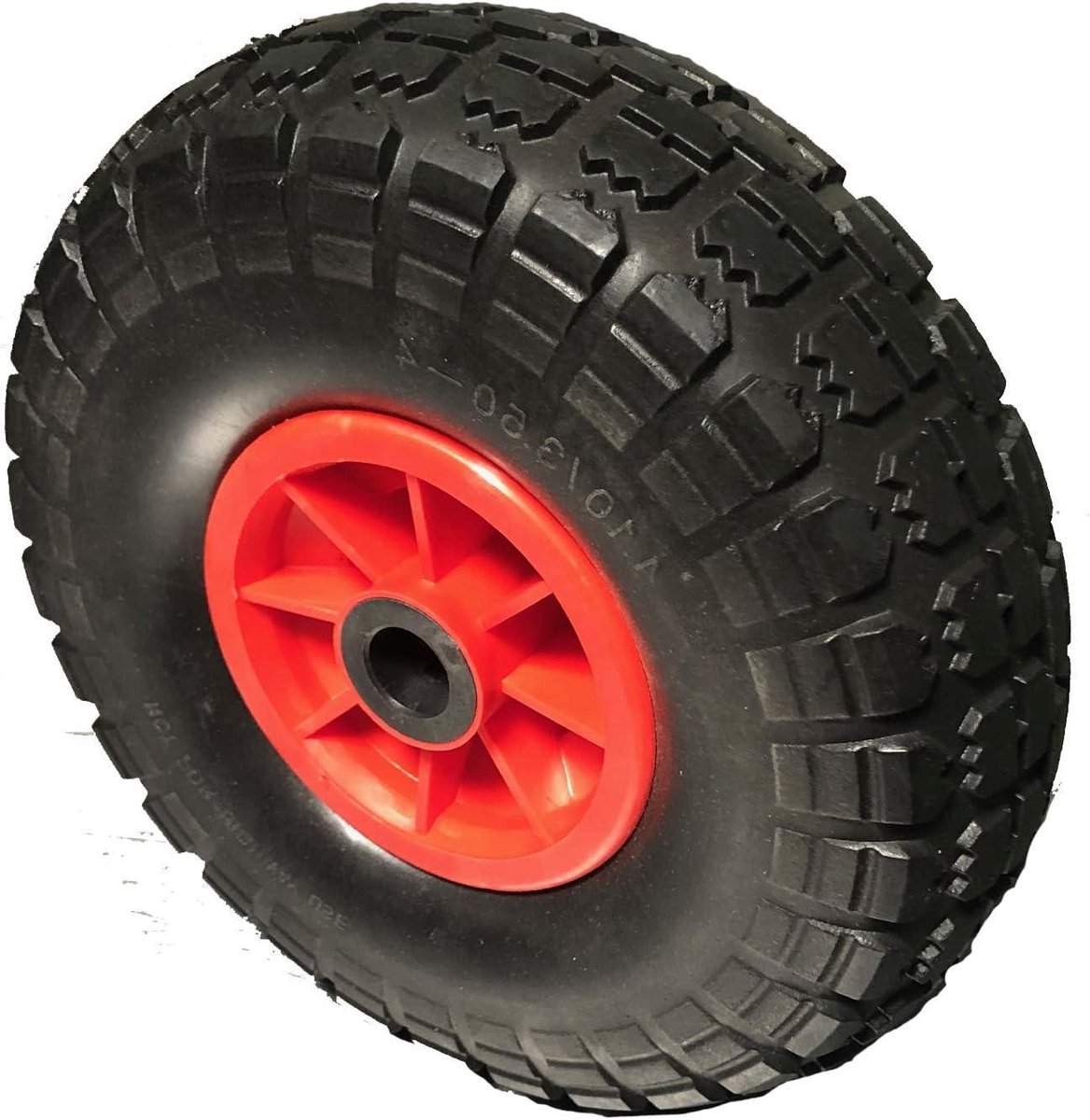 Steekwagenwiel - Bolderwagenwiel - Materiaal Transport - Pechvrij PU-wiel - 260 x 85 mm - Rood