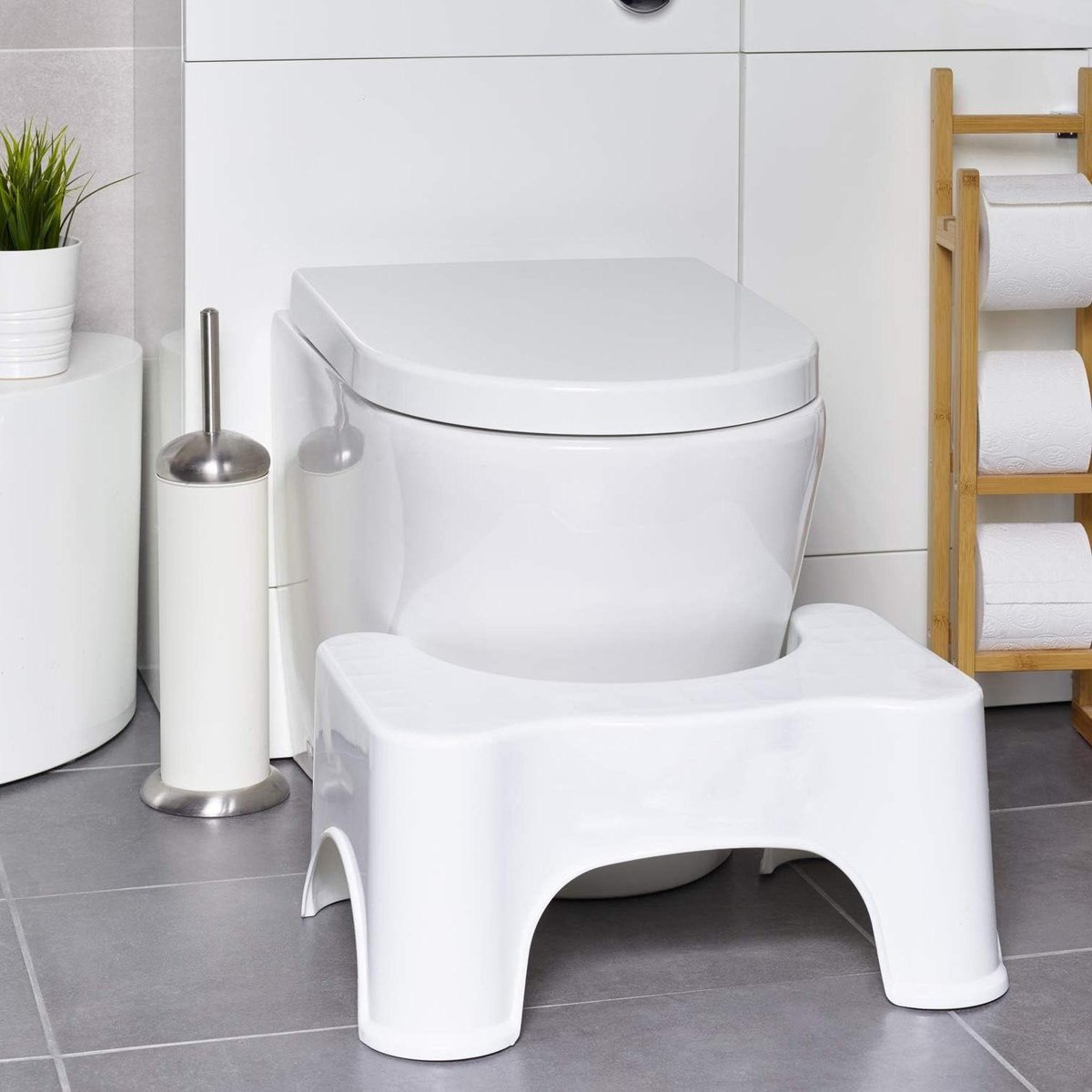WC Kruk - Badkamer Krukje - Ontlasting Verbeteren - Natuurlijke Hurkhouding - Ovaal - Wit