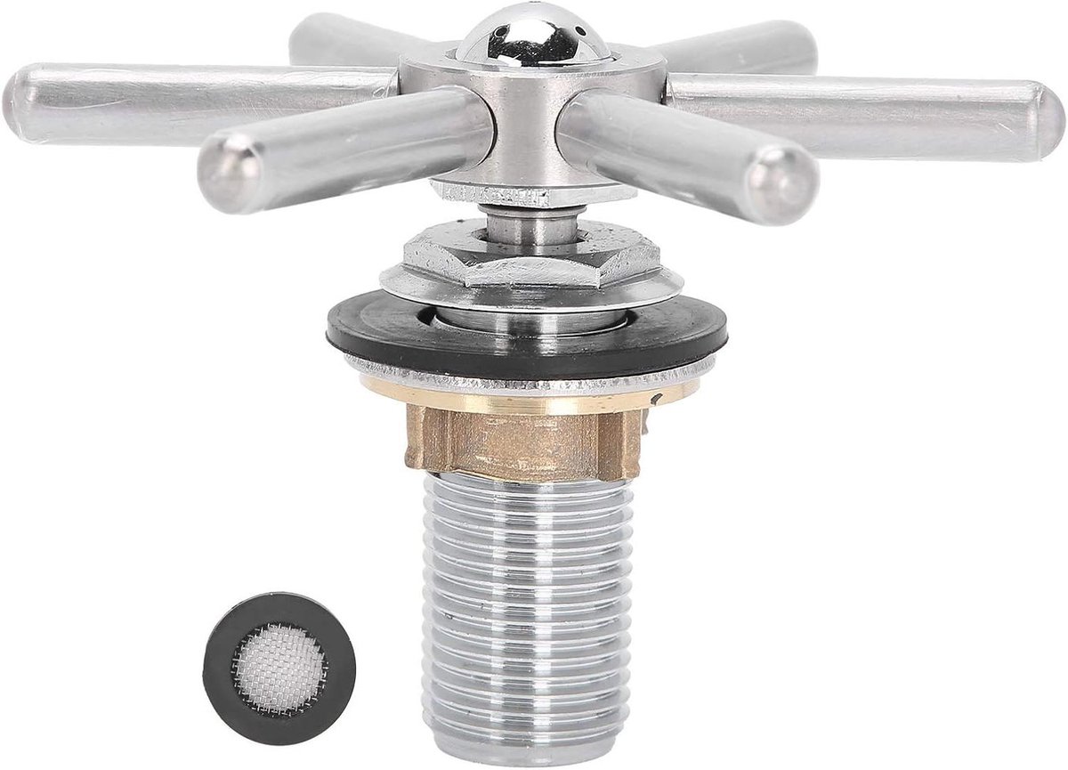 Glazenwasser voor gootsteen - Bekerreiniger kraan - Snel glazen spoelen - Enkele pers reiniging - 43 inch diameter - Zilver