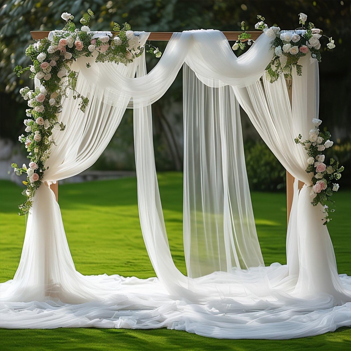 Transparante Organza Vorhang voor Decoratie van Bruiloften