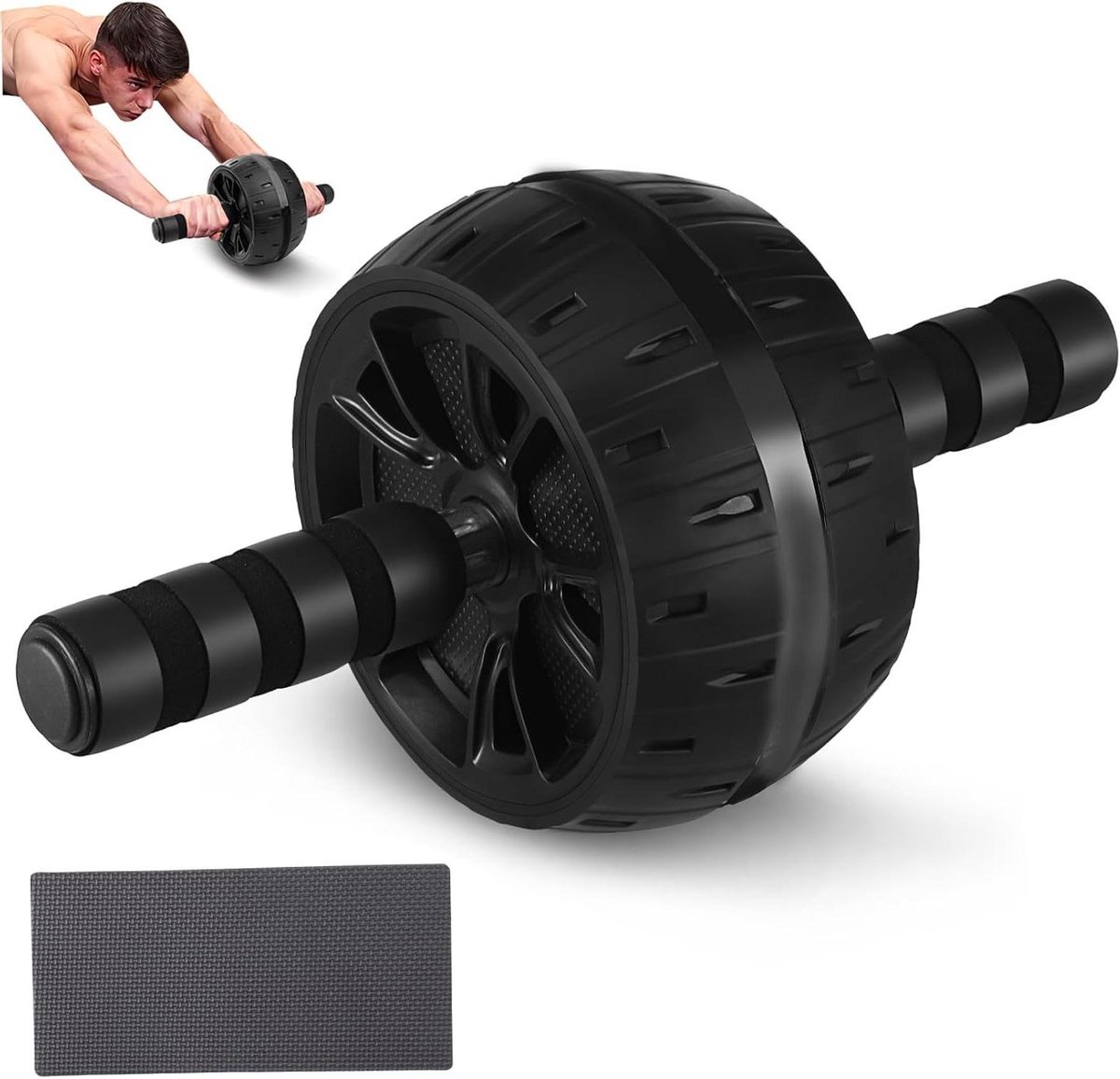 Buikspierwiel - Ab roller Core trainer - Core training - Antislip handvat - 30 x 30 x 30 cm