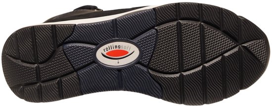 Onderkant van een donkerblauwe Gabor Rollingsoft veterboot.