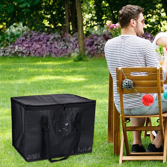 Voedselbezorgtas - Thermos tas Maaltijd - Eten Transporten - Dubbele Rits Toegang - 50 liter - Effen — afbeelding 3