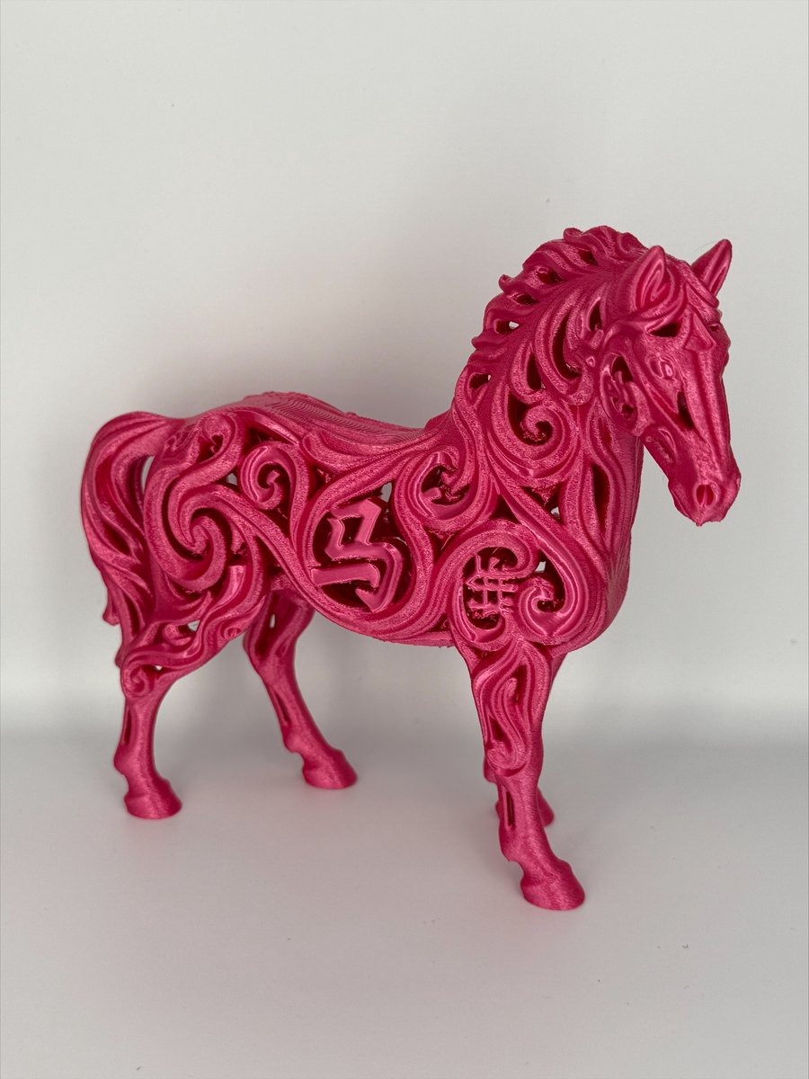Paard - Fuchsiaroze | Elegante Designdecoratie