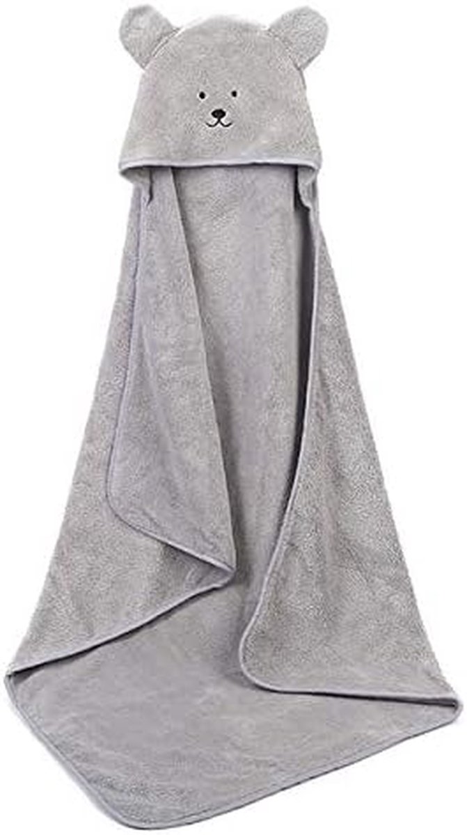 Baby Badjas met Capuchon - Baby Handdoek Deken - Na het Baden - Zachte Coral Fleece - 90x90 cm - B