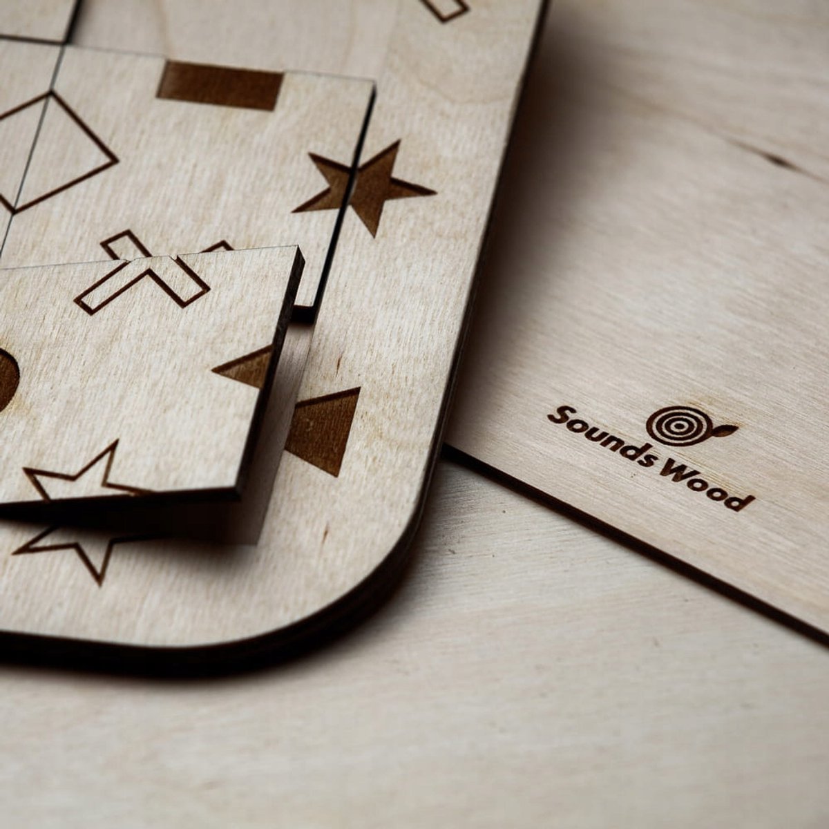 Houten Montessoripuzzel "Cirkel Vierkant" - Educatief Speelgoed