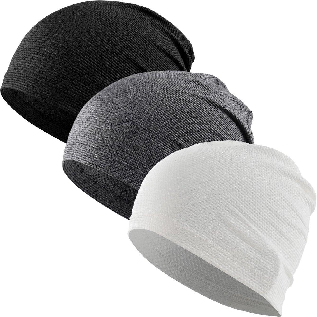 Koelmuts - Zwart, grijs en wit - Ademend 3D mesh - Unisex sportmuts voor fietsen en gym
