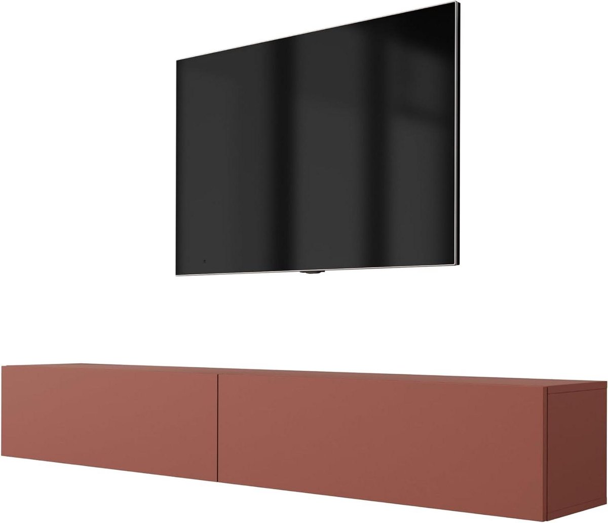 TV meubel - Mediabox kast - Woonkamer Inrichting - Modern design - 200 x 34 x 32 cm - baksteenrood